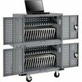 Global Industrial 32-Device Charging Cart For Chromebooks And Tablets, Gray, Assembled 670052GYA